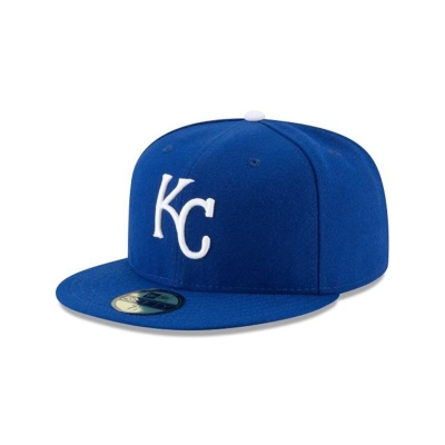 Blue Kansas City Royals Hat - New Era MLB Authentic Collection 59FIFTY Fitted Caps USA6108294